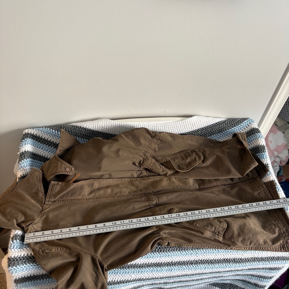 Roots Canada Green Cotton Cargo Utility Field Jacket, Zip + Snap, Pockets Medium - Picture 15 of 16